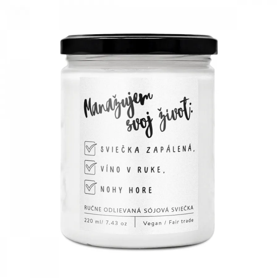 Soaphoria Vrcholový manažment - dizajnová handmade sviečka 220 ml