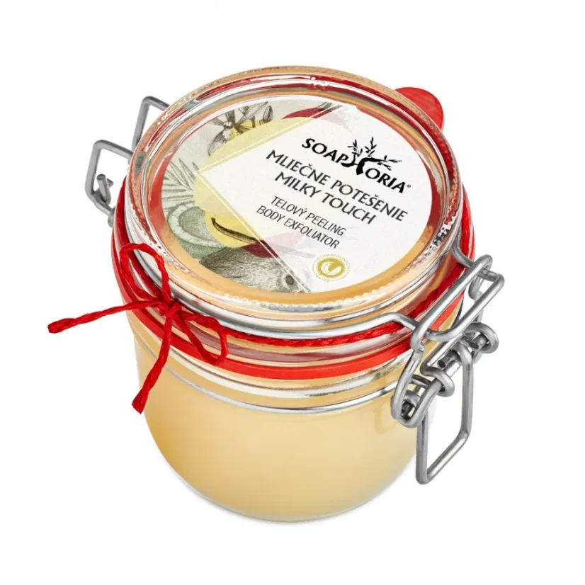 Organický soľný telový peeling - Mliečne potešenie - Soaphoria