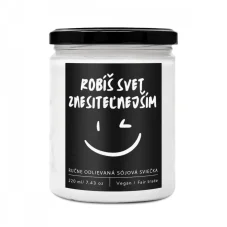 Robíš svet znesiteľnejším - dizajnová sójová sviečka