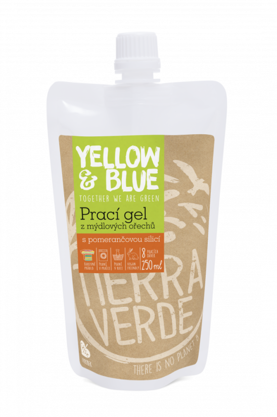 Koncentrovaný ekologický prací gél s pomarančovou silicou - Tierra Verde - Balenie: 110 ml - fľaštička