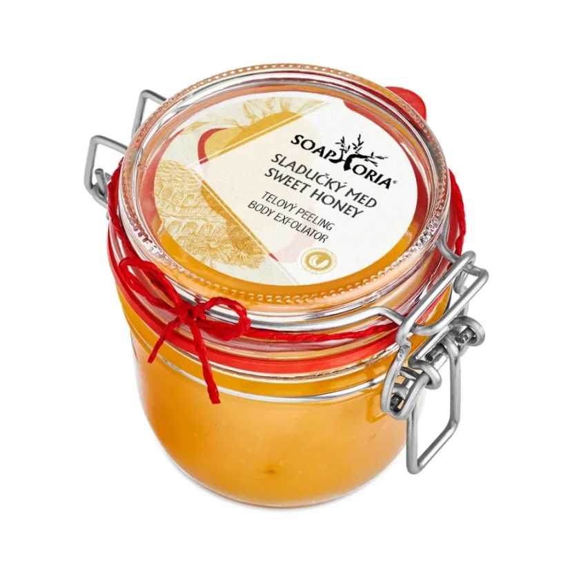Organický soľný telový peeling - Sladučký med - Soaphoria