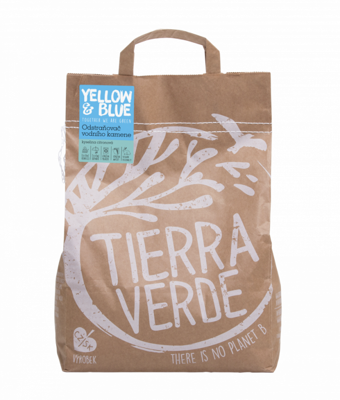 Odstraňovač vodného kameňa (100% kyselina citrónová) - Tierra Verde - Balenie: 5 kg - papierová taška