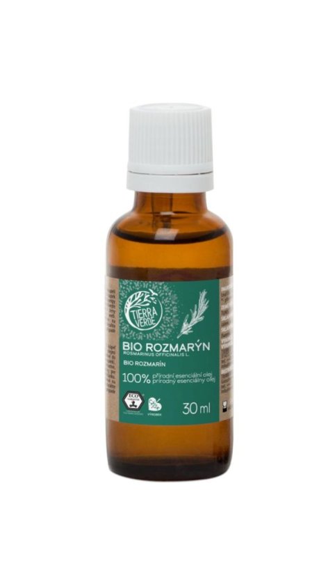 Rozmarín - BIO esenciálny olej Tierra Verde - Balenie: 30 ml - sklenená fľaštička