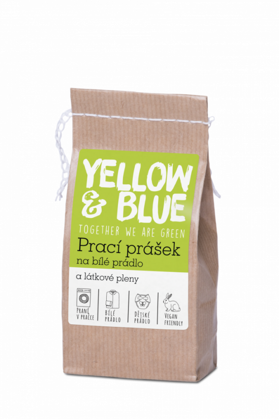Ekologický prací prášok na biele prádlo a plienky - Tierra Verde (Yellow&Blue) - Balenie: 850 g - papierové vrecko