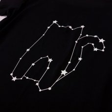 Čierne tričko z BIO bavlny so súhvezdím mačička - BLAQCAT