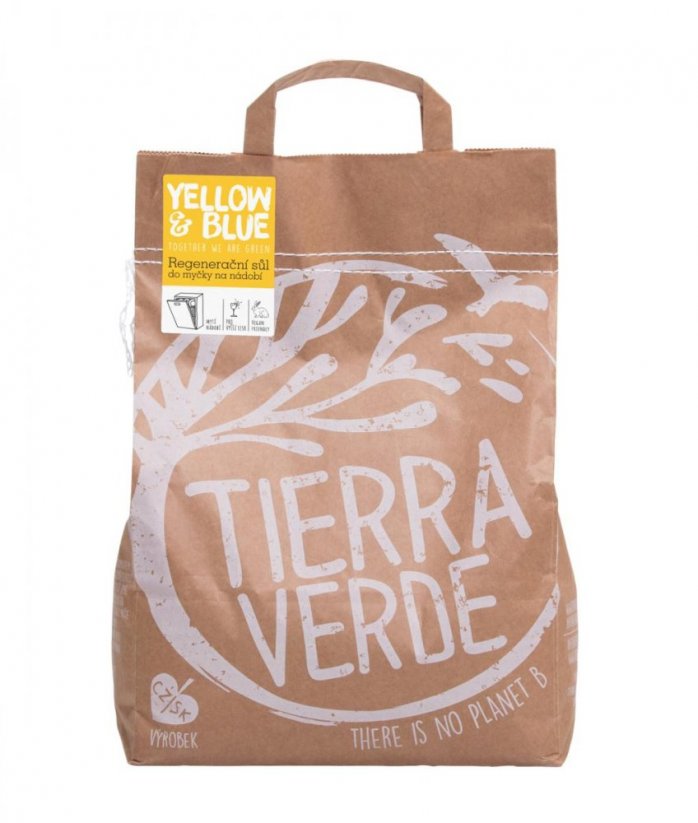 Soľ do umývačky riadu - regeneračná - Tierra Verde - Balenie: 2 kg - papierové vrecko