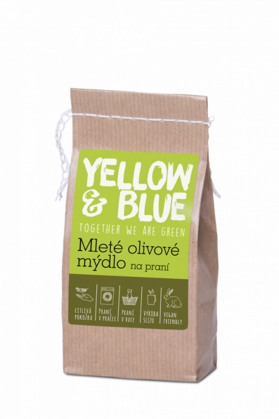 Mleté olivové mydlo na pranie - Tierra Verde (Yellow&Blue)