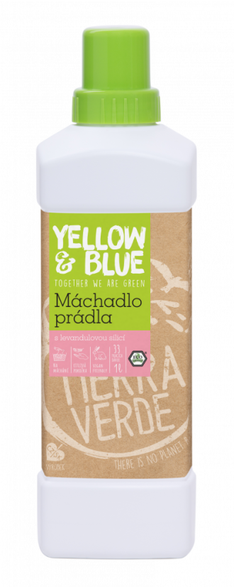 Plákadlo bielizne s levanduľovou silicou - Tierra Verde (Yellow&Blue) - Balenie: 1 l - fľaša