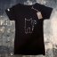 Čierne tričko z BIO bavlny so súhvezdím mačička - BLAQCAT - Veľkosť: M