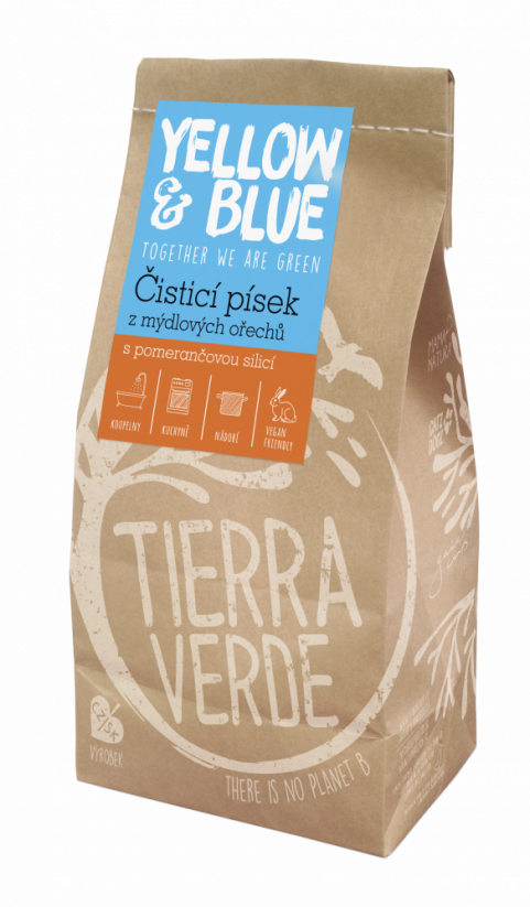 Univerzálny čistiaci piesok s pomarančovou silicou - Tierra Verde - Balenie: 1 kg - papierové vrecko