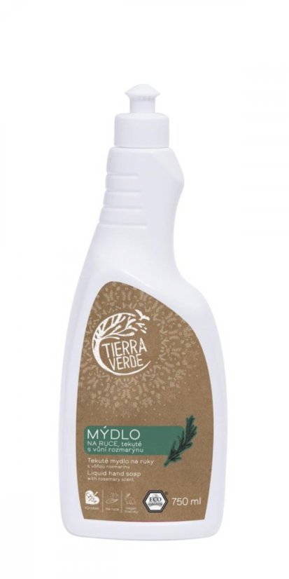 Ekologické tekuté mydlo na ruky s extraktom z rozmarínu - Tierra Verde - Balenie: 750 ml - fľaša
