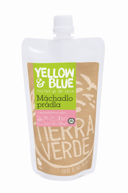 Plákadlo bielizne s levanduľovou silicou - Tierra Verde (Yellow&Blue) - Balenie: 1 l - fľaša