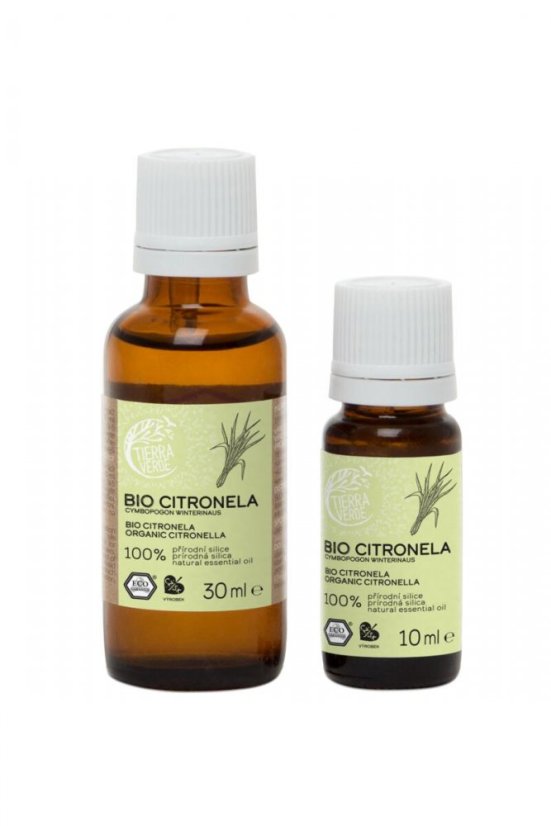 Citronela - BIO esenciálny olej - Tierra Verde - Balenie: 30 ml - sklenená fľaštička