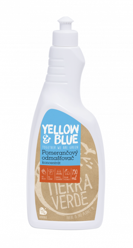 Pomarančový odmastňovač (koncentrát) - Tierra Verde (Yellow&Blue) - Balenie: 750 ml - fľaša