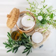 Kozmetický tampón z BIO bavlneného zamatu 7cm 1ks - DARČEK