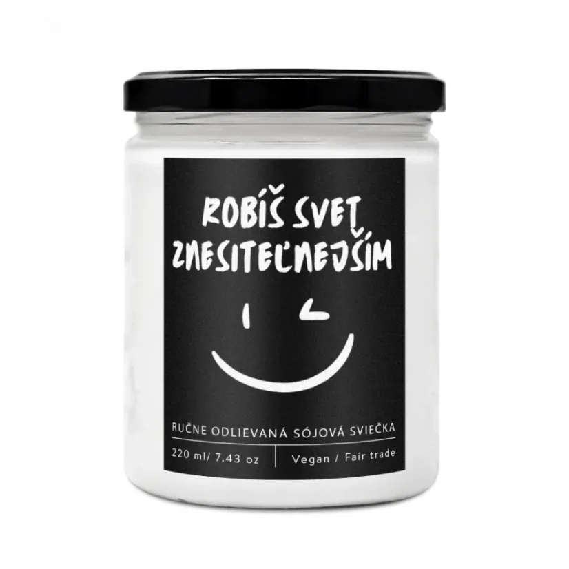 Robíš svet znesiteľnejším - dizajnová sójová sviečka