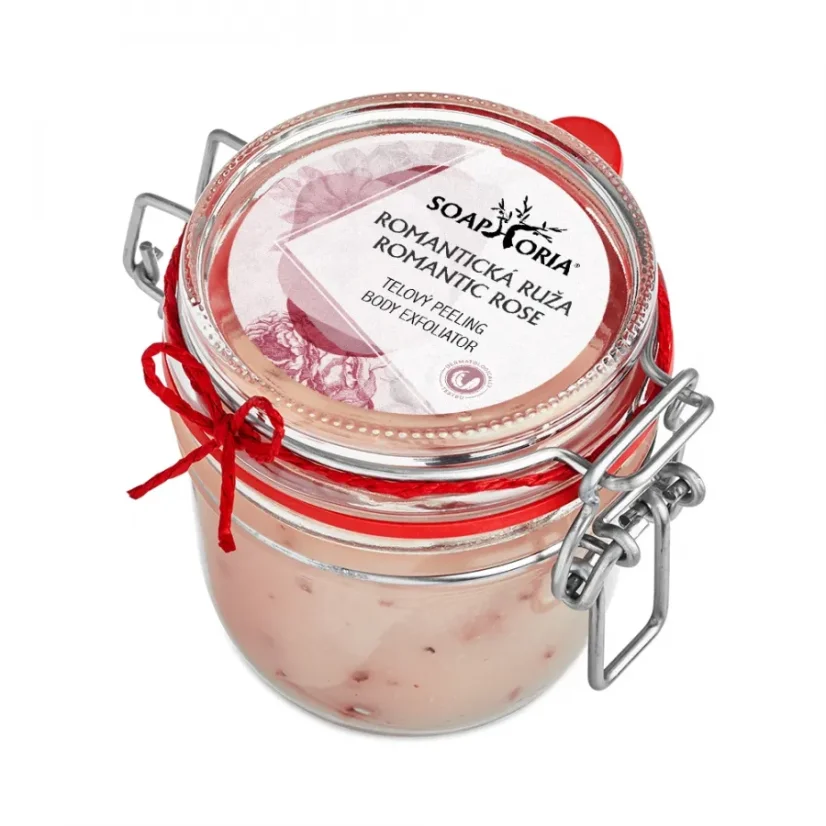 Organický soľný telový peeling - Romantická ruža - Soaphoria