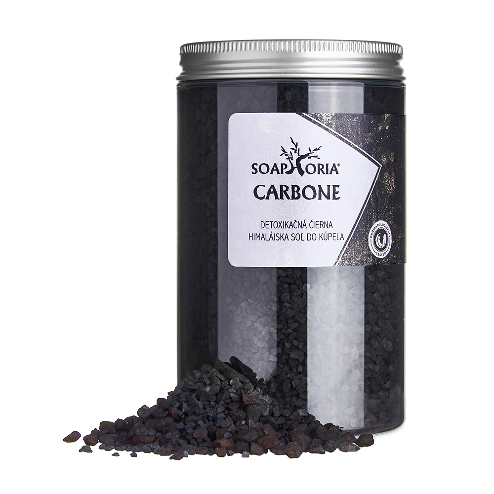 Soaphoria Carbone - Prírodná detoxikačná čierna himalájska soľ do kúpeľa - Soaphoria