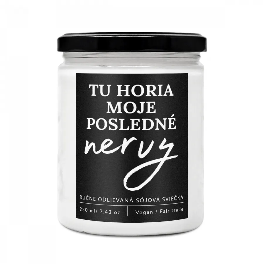 Soaphoria Moje posledné nervy - dizajnová handmade sviečka 220 ml