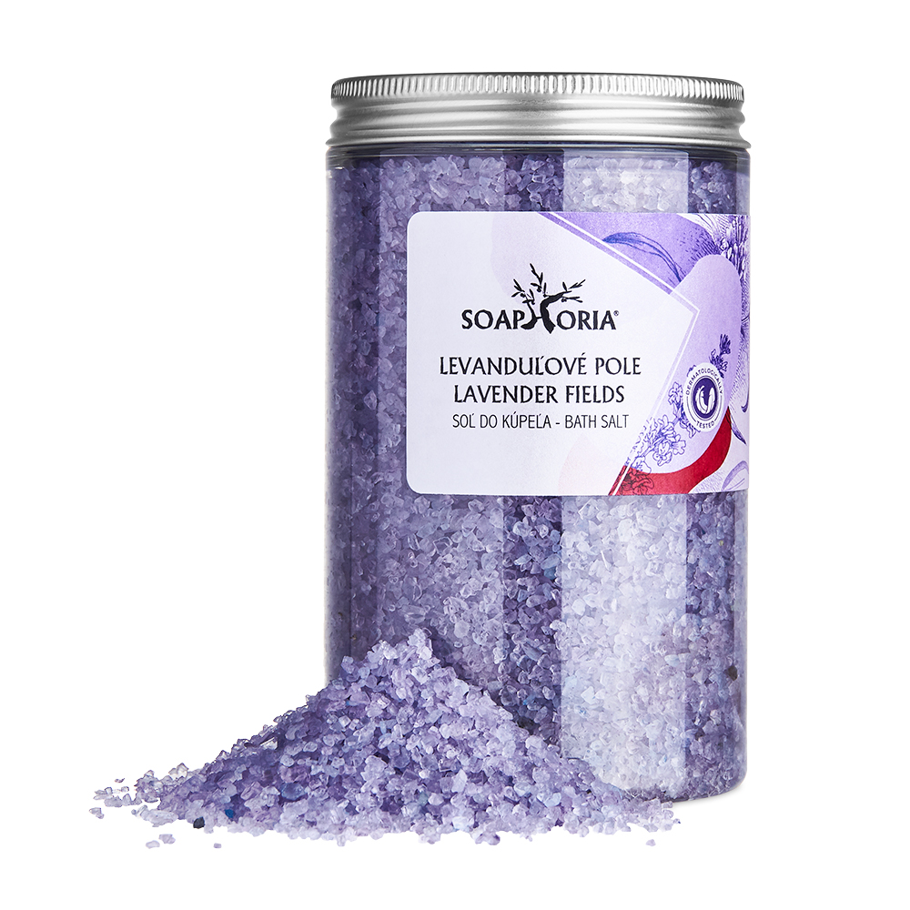 Soaphoria Levanduľové pole - Prírodná soľná zmes do kúpeľa - Soaphoria