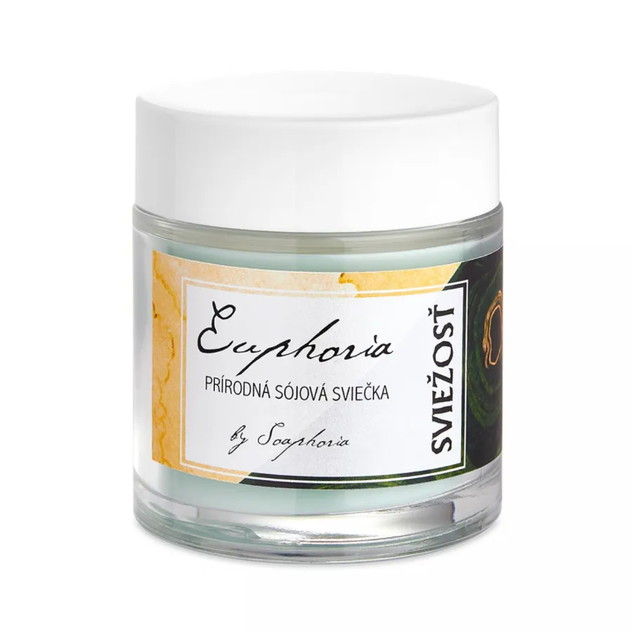 Soaphoria Sviežosť - ručne odlievaná sójová sviečka 125 ml